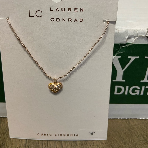 LC Lauren Conrad cubic zirconia necklace 16 inches